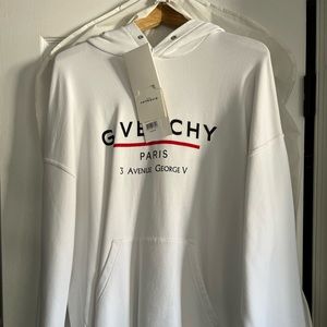 Givenchy White Logo Hoodie sz XXL new with tags